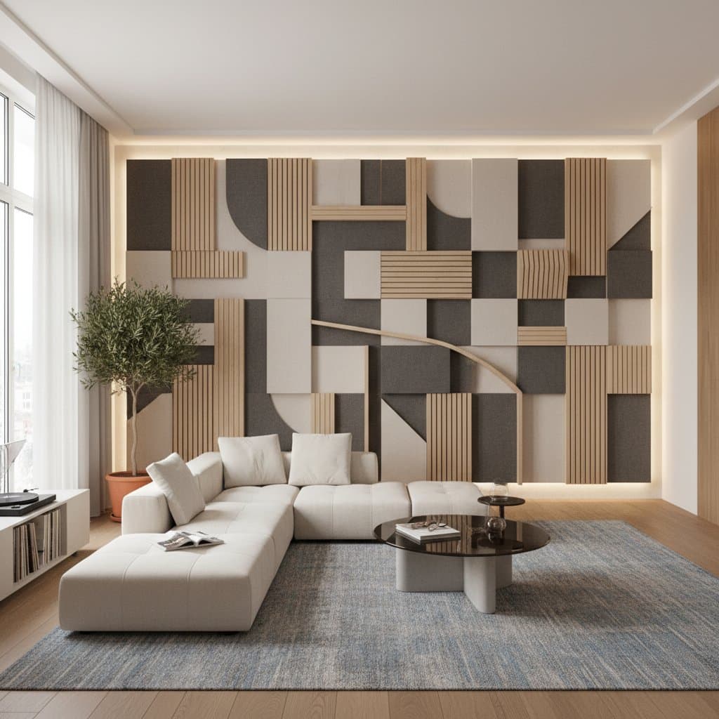 Featured image for Acoustic Panels Turn Living Room Noise Into Art
