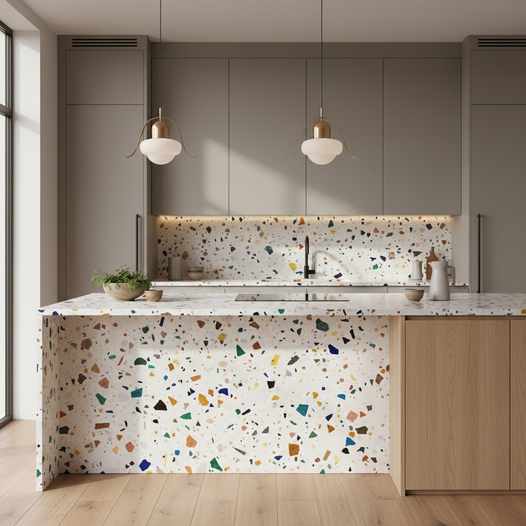 Featured image for Why Recycled Terrazzo Tops Kitchen Trends Now