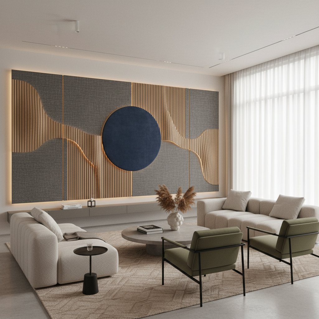 Featured image for Soundproof Panels That Double as Living Room Art