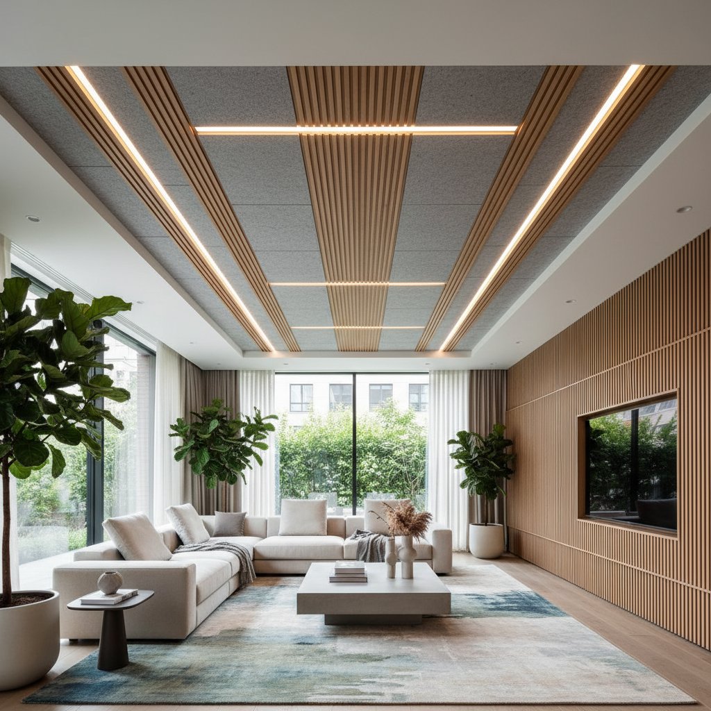 Featured image for Acoustic Ceilings That Stop Echo and Look Beautiful