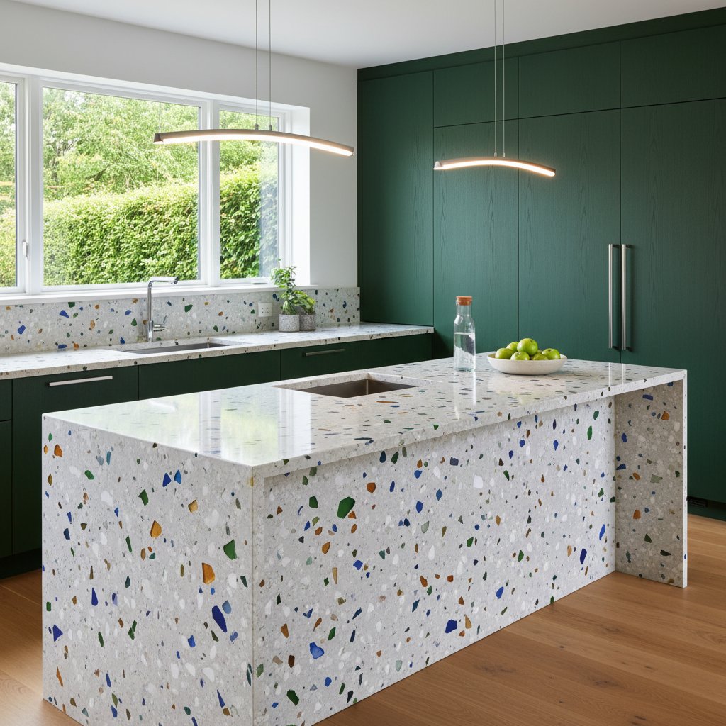 Featured image for Recycled Glass Terrazzo Turns Waste Into Lasting Beauty